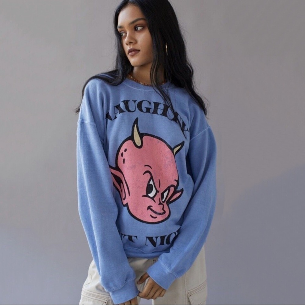 NWT Urban Outfitters Urban Renewal Naughty but Nice Distressed Sweatshirt